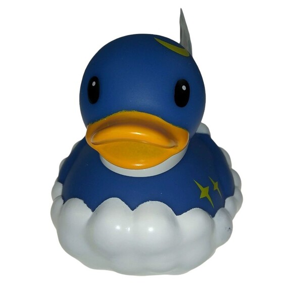 Infantino Fun Time Rubber Ducky Floating On Cloud Duck Moon Stars Nighty Bath 0+ - Picture 4 of 13